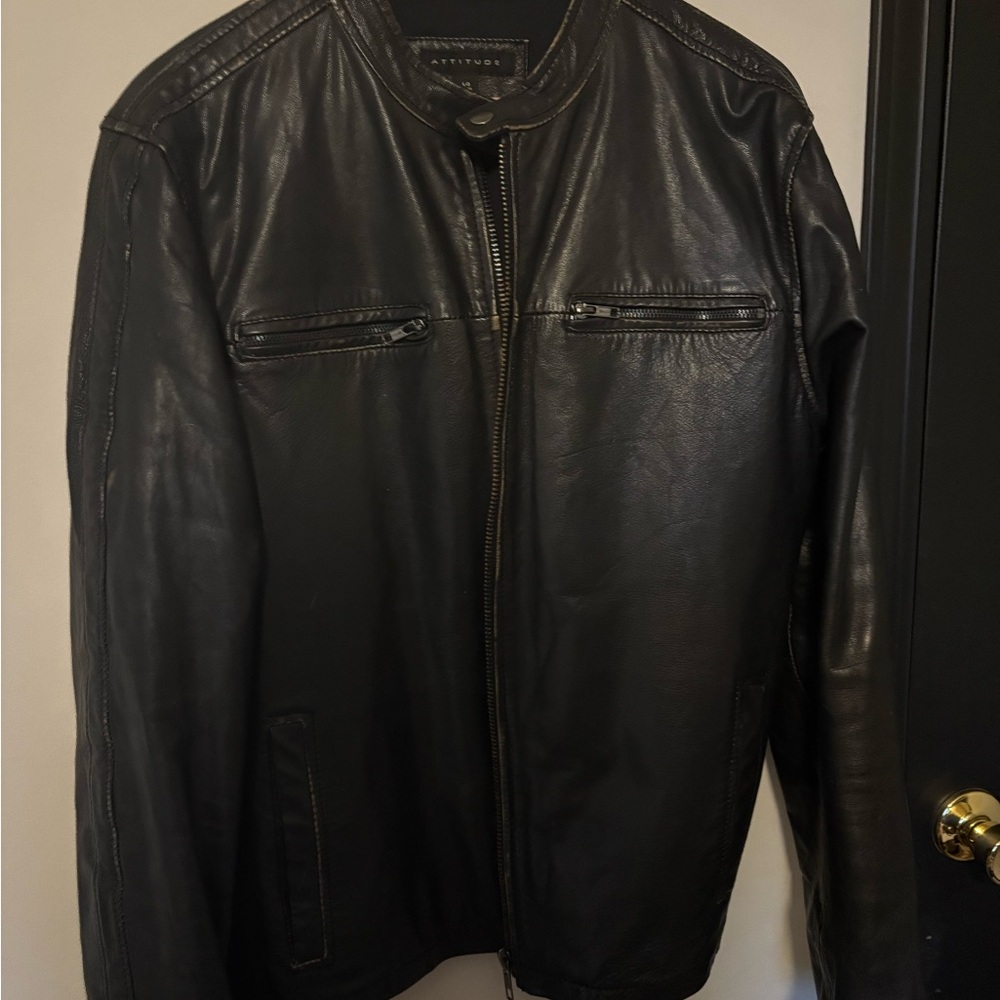 Men's Black Leather Jacket